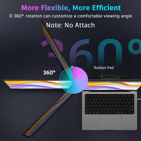 QQH Z80A built-in stand allows 360-degree rotation for flexible setup.
