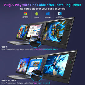 QQH Z80A side cable connection demonstrates one-cable setup reducing clutter.