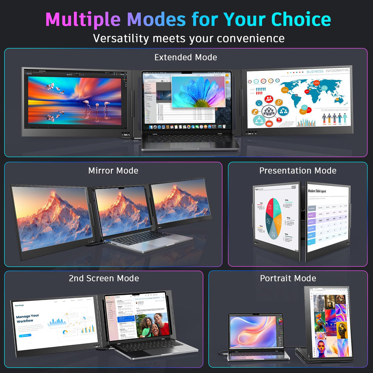 QQH Z80A standalone desktop design keeps the laptop unclipped and stable.