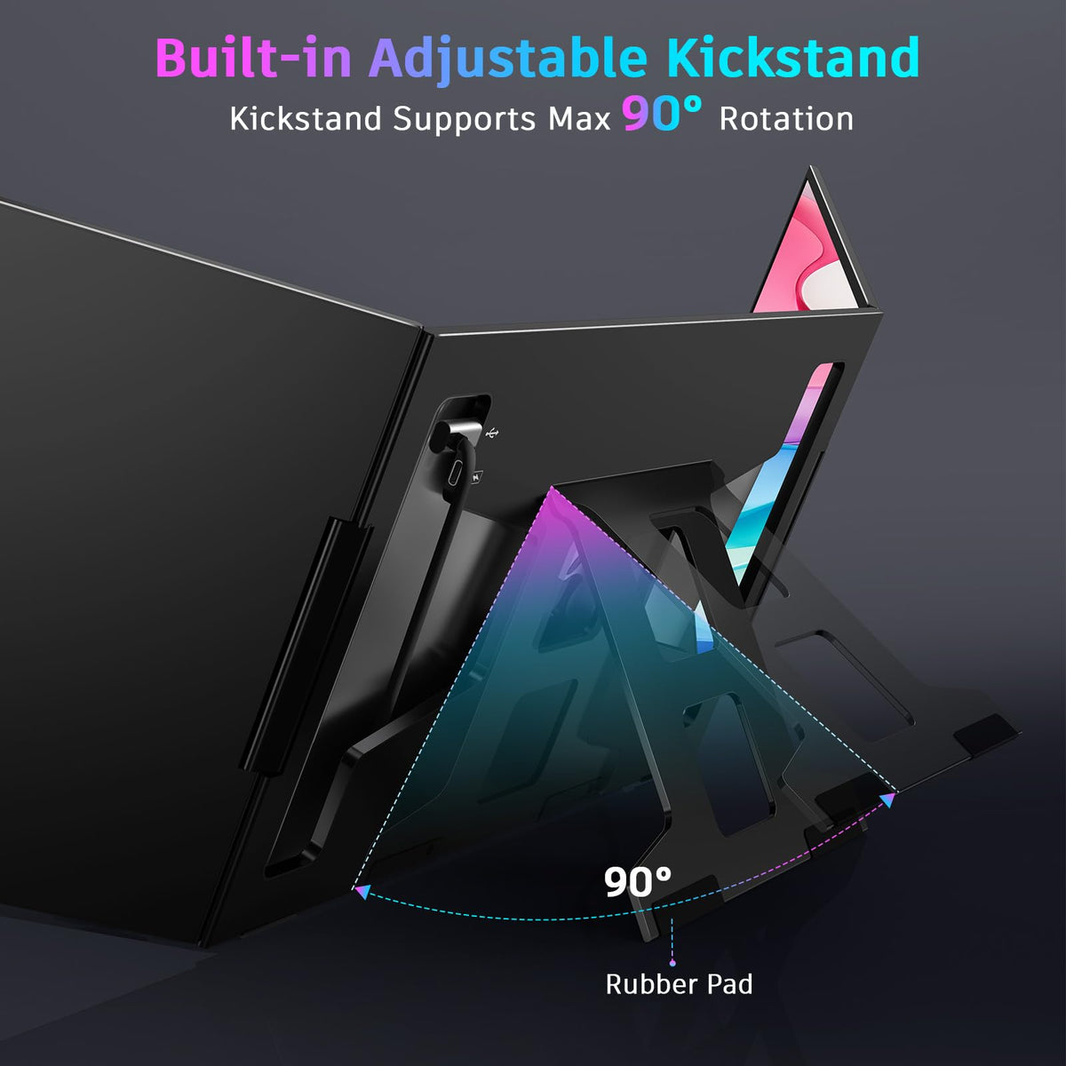 QQH Z80A ultra-slim profile showcases a portable multi-screen solution.