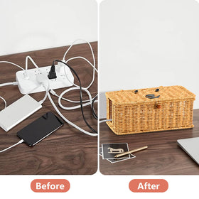 QQKISSSKY charging station with lid for a neat desk area