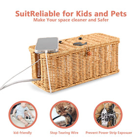 QQKISSSKY two open slots cable basket for easy access and setup