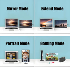 QQU monitor with VESA mount compatibility for flexible desk setups.