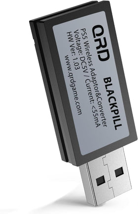 QRD in use with PS5 controller demonstrating low-latency wireless play benefit