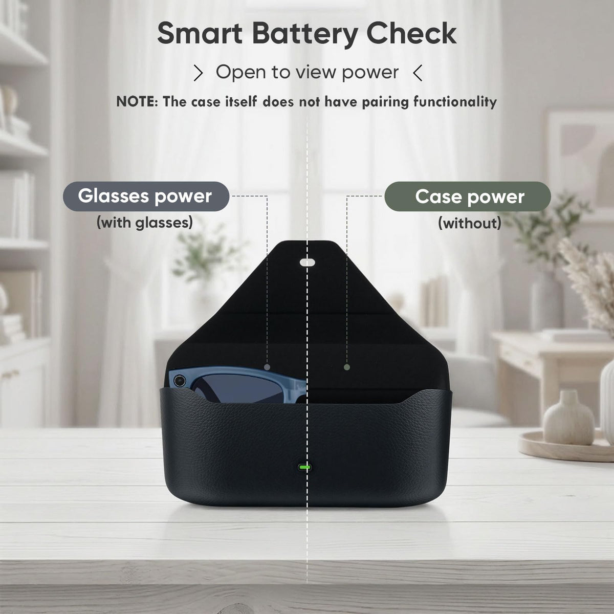 Qreach LED indicator illuminated in green showing remaining battery level at a glance