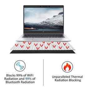 QRFDTSOQY Laptop Pad Protection leather surface front view for easy cleaning