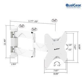 QualGear extended arm angled view illustrating flexible swivel and reach