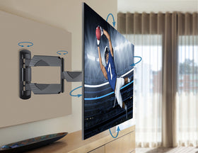 QualGear lifestyle bedroom install demonstrating improved viewing flexibility