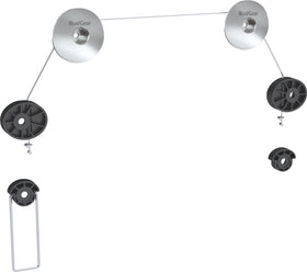 QualGear mount front view showing slim profile and clean wall look