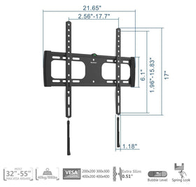 QualGear integrated bubble level and pull-down cords for easier alignment benefit