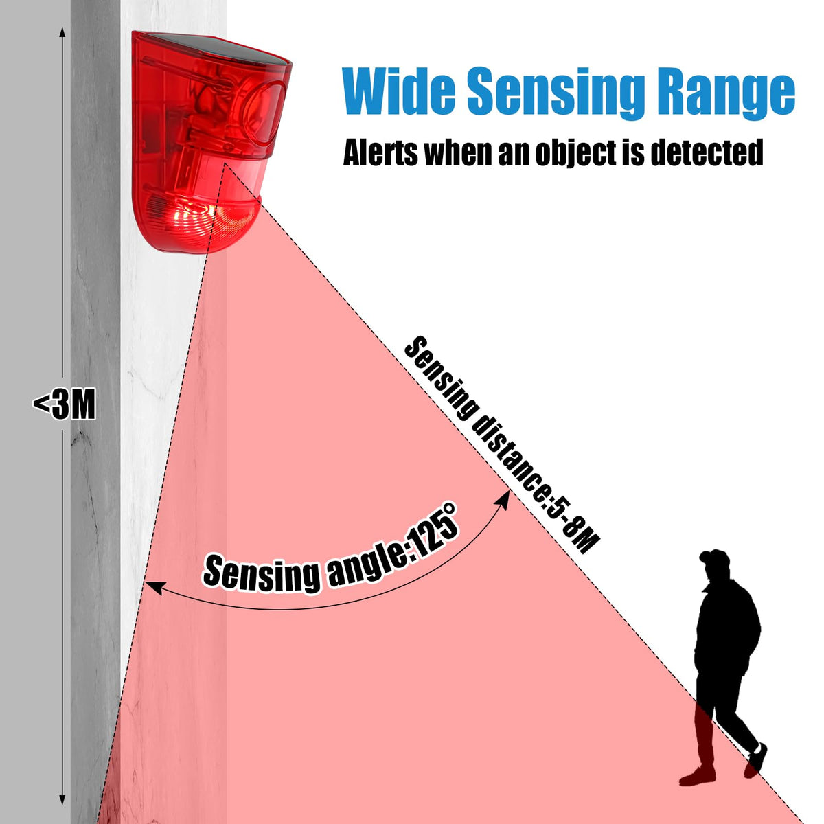 Qualirey 129dB siren audible across long range for deterrence.