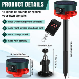Qualirey 2pack security alarm back panel with mounting area to deter wildlife.