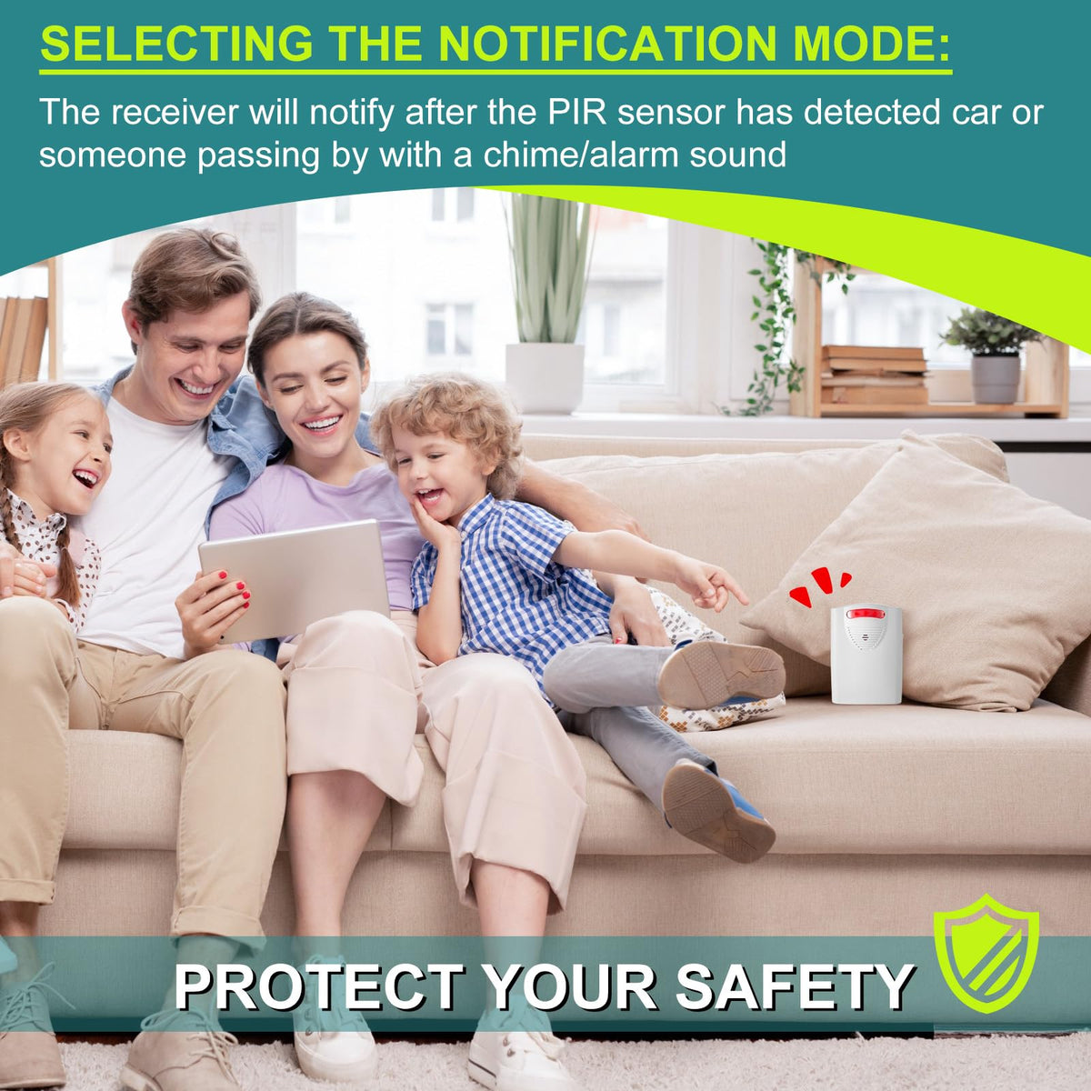 Qualirey alert sound modes offer customizable chimes for different areas.
