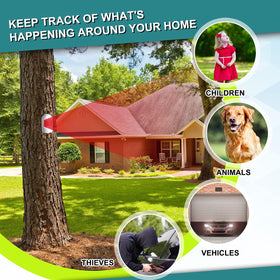 Qualirey coverage area highlight shows long-range detection up to 387 feet.