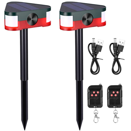 Qualirey front view showing dual-unit package and outdoor deterrent benefit