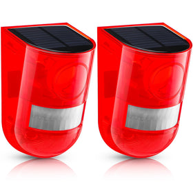 Qualirey front view of two alarms showing compact design and visible deterrent