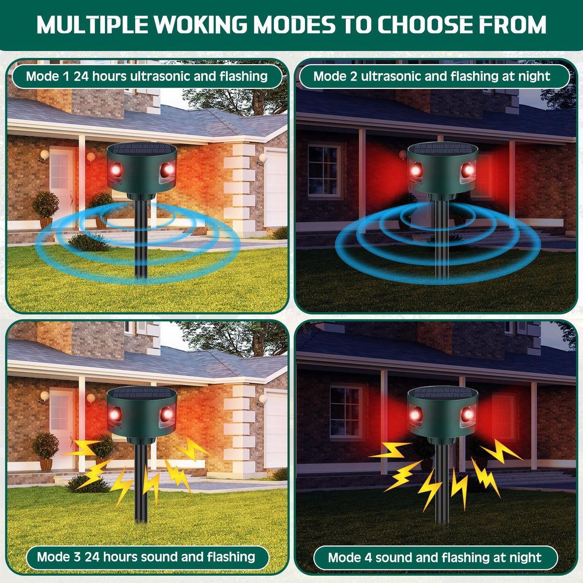 Qualirey motion sensor detail showing triple sensors for 360° detection