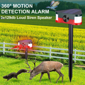 Qualirey siren close-up showing 129dB speaker for loud audible deterrence