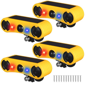 Qualirey solar motion alarm on ground deters wildlife in yards.