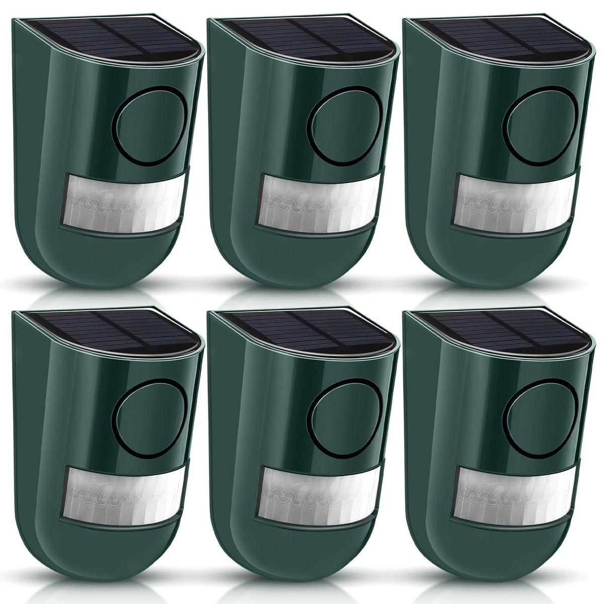 Qualirey solar siren front view for outdoor deterrence