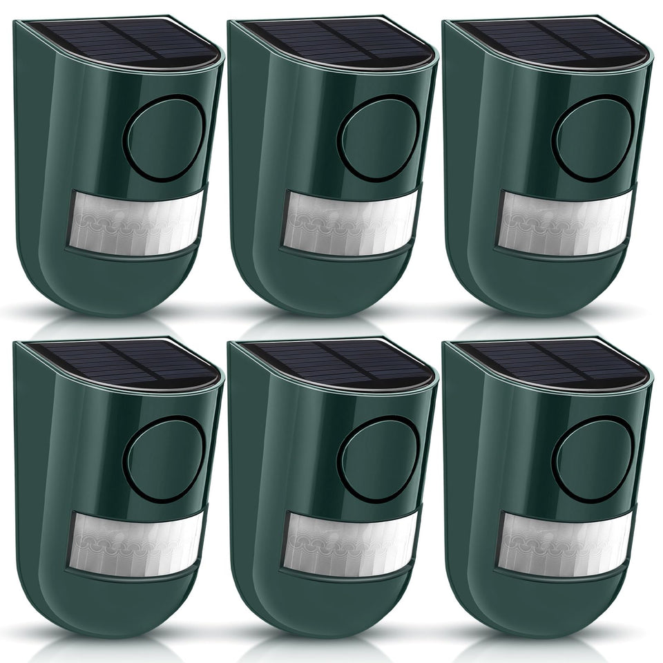 Qualirey solar siren front view for outdoor deterrence