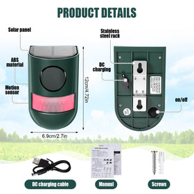 Qualirey solar siren side view shows rugged build