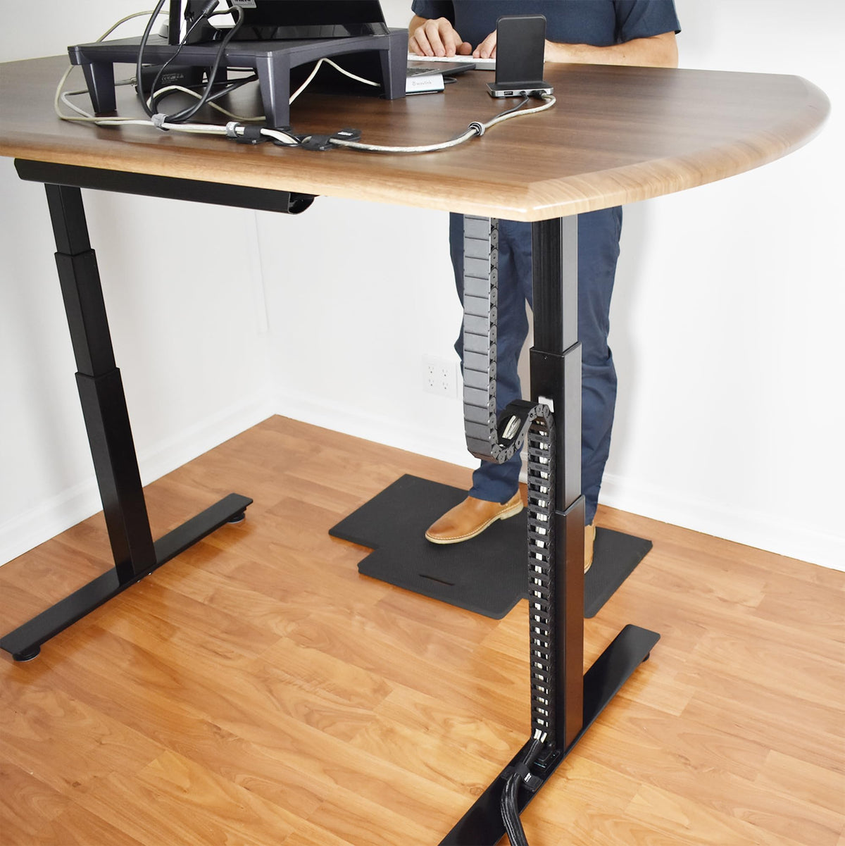 Quality Clever lifestyle office setup with tidy cables enhancing workspace safety and appearance