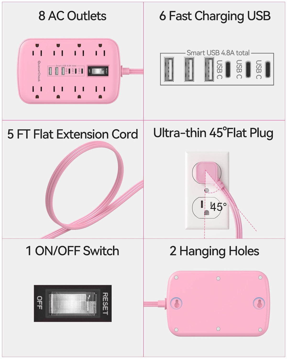 QuasarCheuk 45-degree flat plug close-up fitting flush to wall for space-saving benefit
