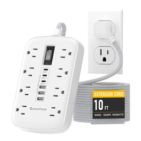 QuasarCheuk front view showing outlets and USB ports for organized charging