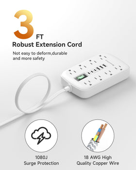 QuasarCheuk power strip with USB ports enabling simultaneous charging