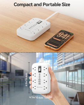 QuasarCheuk surge-protected power strip guards against surges up to 1080 Joules
