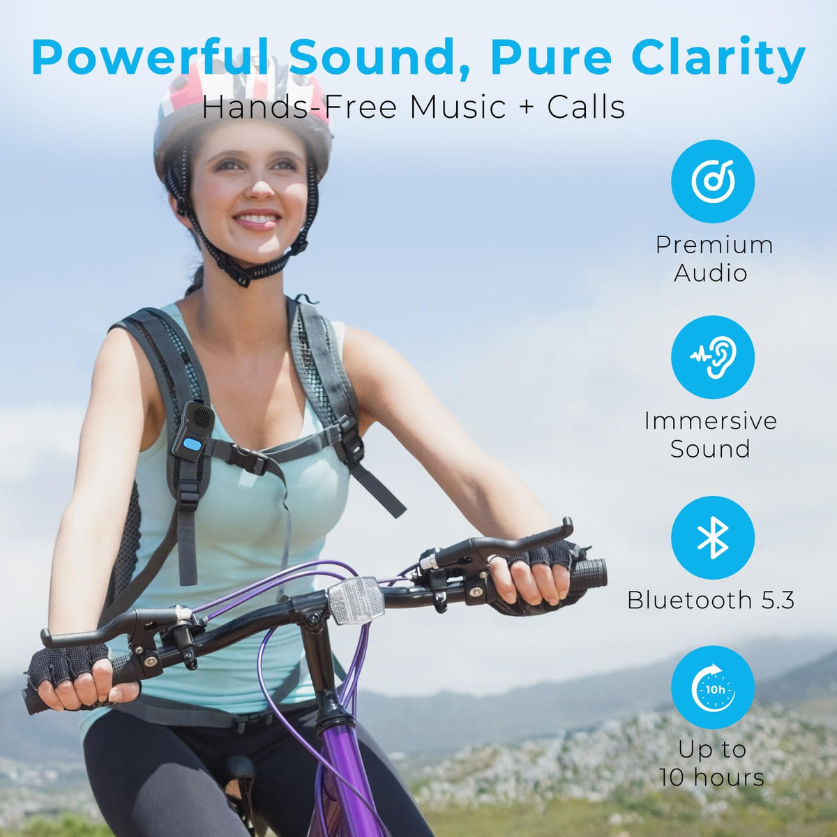 QUEENLINK attached to runner's jacket demonstrating stable wearable audio during exercise