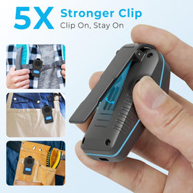 QUEENLINK beside a smartphone to show compact size and travel-friendly scale