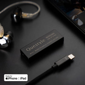 Questyle M12i internal DAC chip close-up emphasizing high-resolution performance.