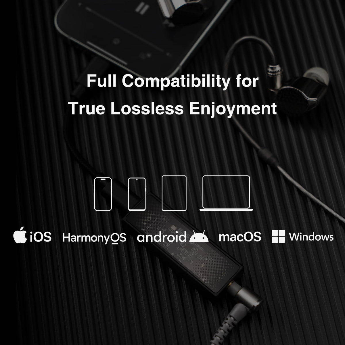 Questyle M12i port panel with USB-C and 3.5mm outputs for versatile connections.