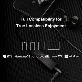 Questyle M12i port panel with USB-C and 3.5mm outputs for versatile connections.