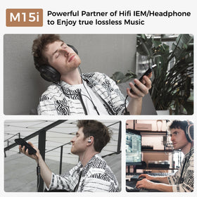 Questyle M15i back ports showing versatile USB-C and audio outputs.