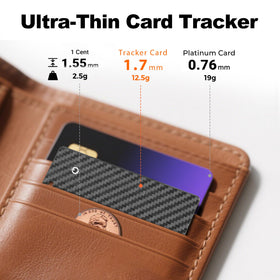 QUICKHORSE wallet tracker card displays last known location in Find My