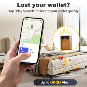 QUICKHORSE tracker tucked inside a wallet illustrating hidden protection for valuables