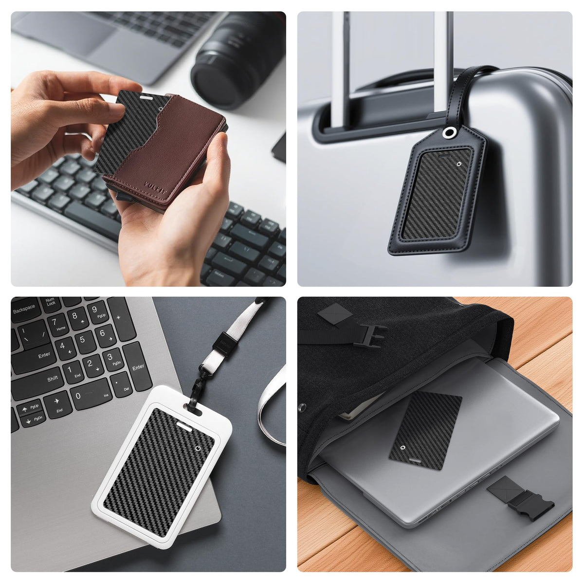QUICKHORSE tracker next to credit card showing scale and lightweight portability benefit