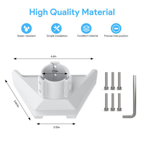 Quiddity Starlink Mini Mount on a pole for secure, adjustable signal alignment.