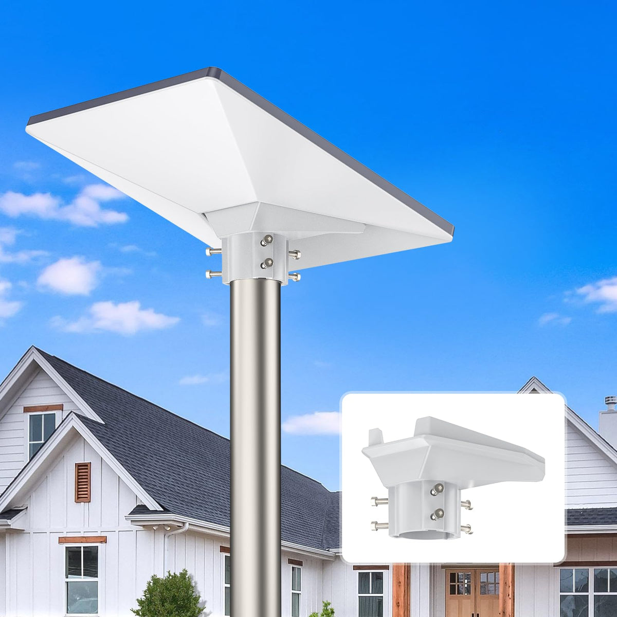 Quiddity Starlink Mini Mount with white body for durable outdoor installation.