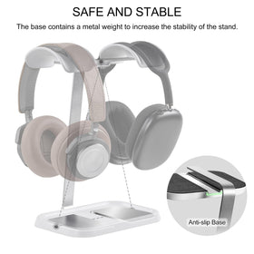 QinCoon wide anti-slip base anchors the stand on flat desks