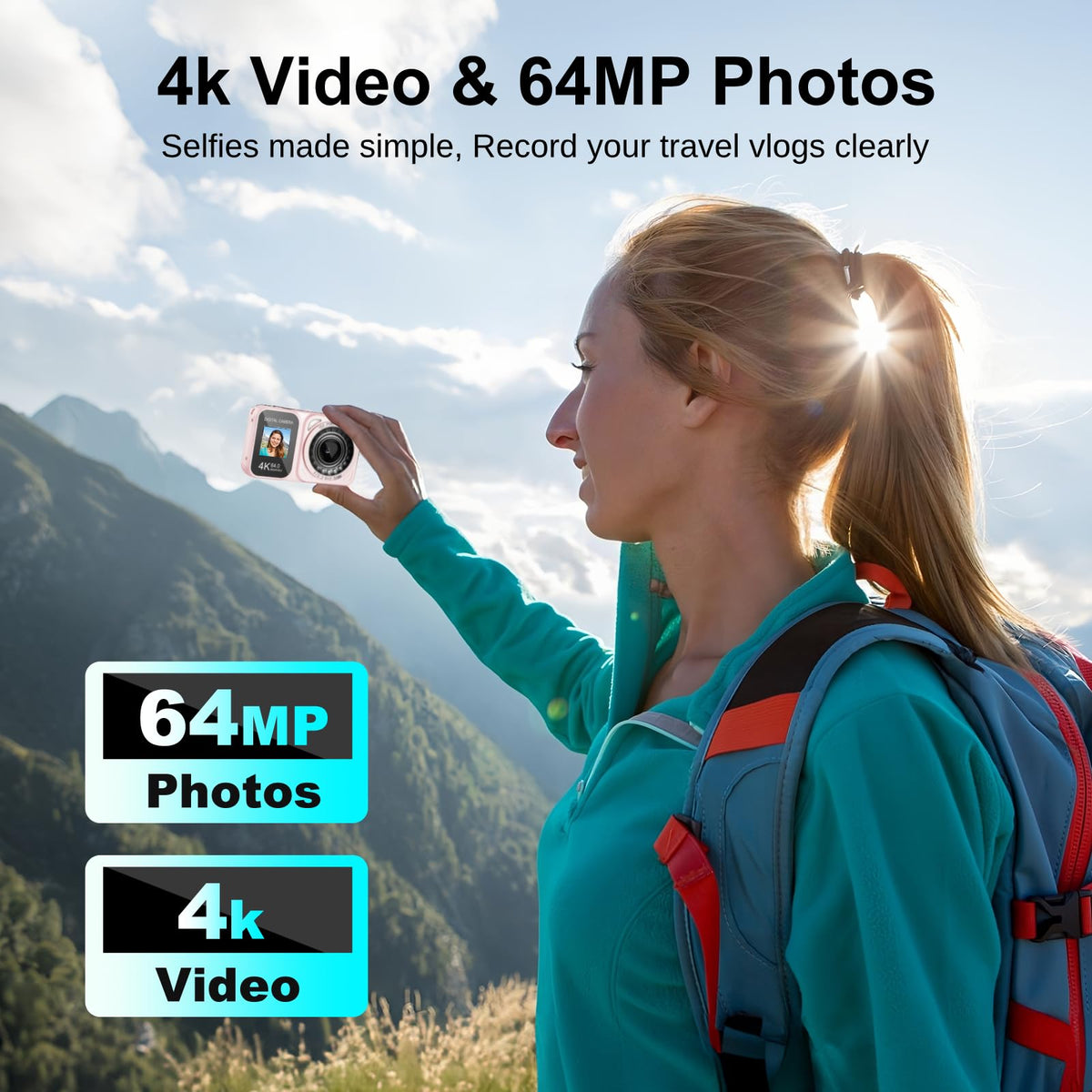 QUOLODOO back dual screens visible for selfie framing and easy previews
