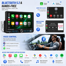 Quzaltrix Bluetooth 5.2 hands-free for clear calls and music