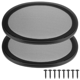 QWORK front view grill cover showing full 6x9 protection benefit