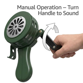 QWORK hand crank siren durable aluminum; long service life.