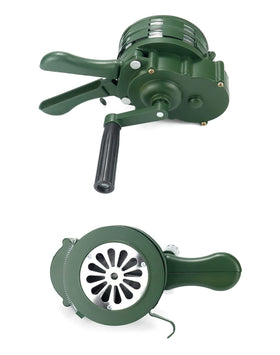 QWORK hand crank siren portable design; quick outdoor response.