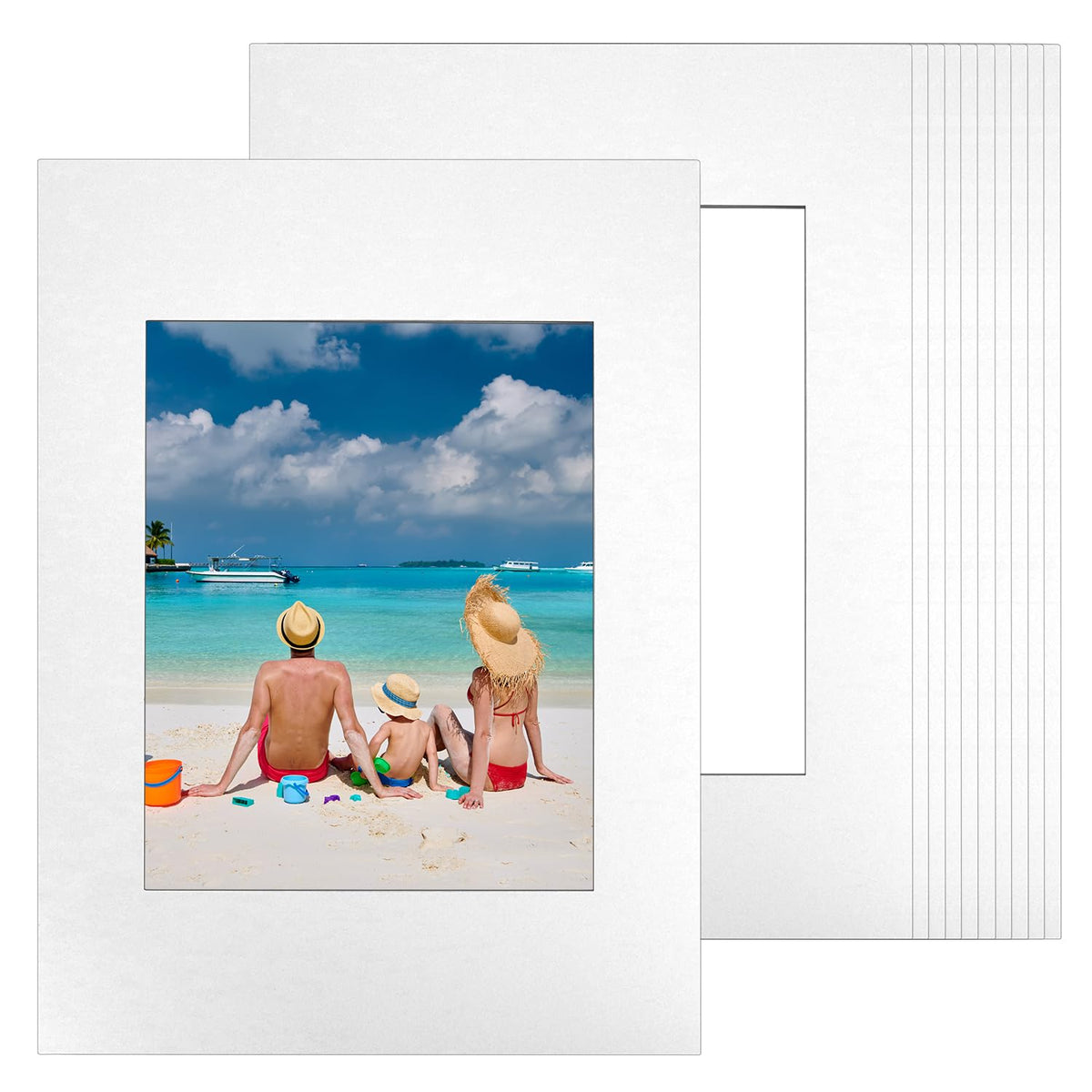 QWORK mat on desk framing family photo showing polished home decor benefit