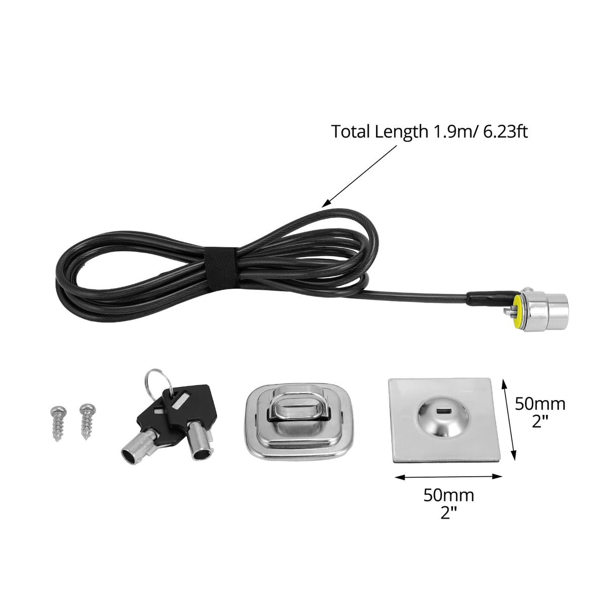 QWORK includes two keys for easy access to your lock